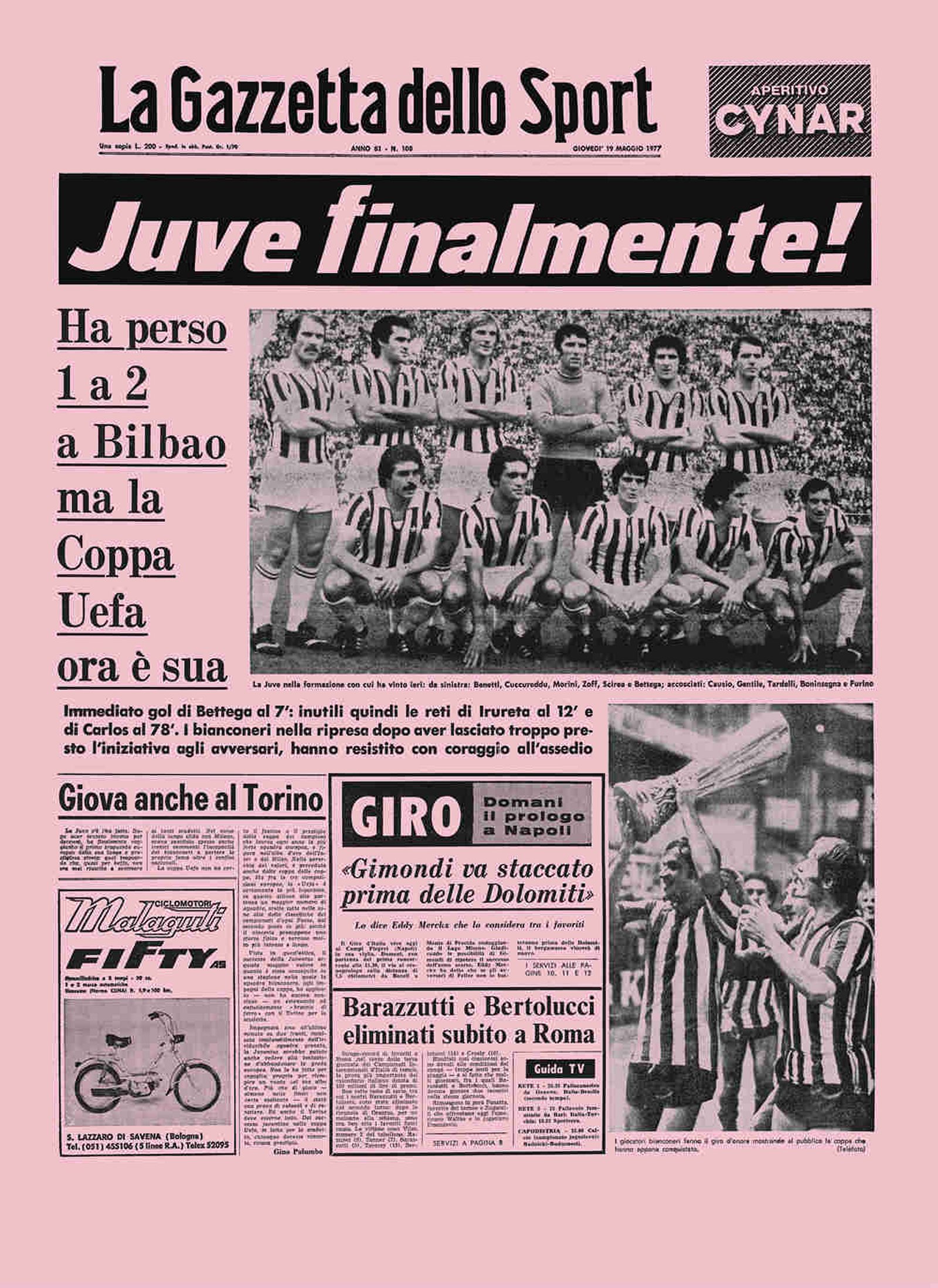 Coppa Uefa 1976/1977 Fino alla Fine Forza Juventus